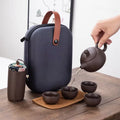 Purple Sand Travel Tea Set 200ml Ceramic One Pot Four Cups Express Cup Portable Outdoor Business Gift Tea Cans