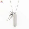 Stainless Steel Minimalist Perfume Pendant Necklace Memorial Ashes Storage Necklace Container Fashion Jewelry