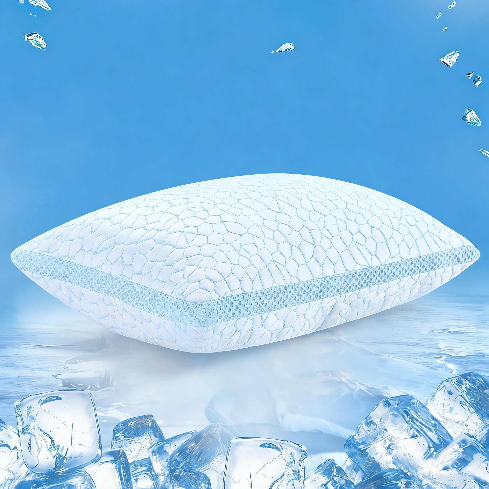Cooling Bed Pillow Double Sided Adjustable Height Shredded Memory Foam Pillow for All Sleep Positions OEM Support