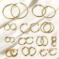 RINNTIN Wholesale 14K Gold Plated 925 Sterling Silver Hoop Earrings Big Gold Hoop Earrings for Women Simple Earring Jewelry