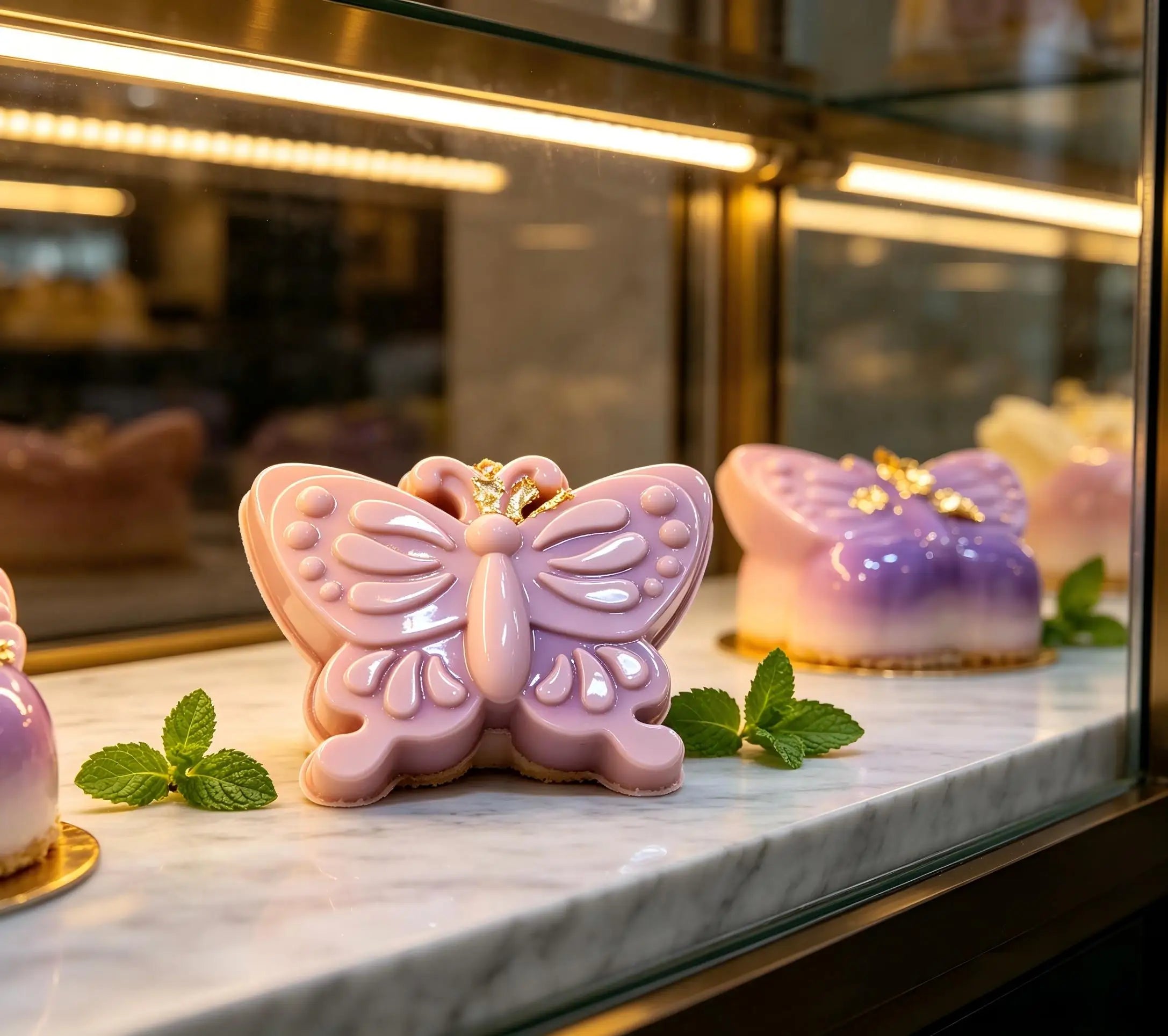 Wholesale Food-grade Silicone Large Butterfly&6-Cavity 3D Bee Soap MoldsButterfly Cake Decorating Mold for Handmade Soap