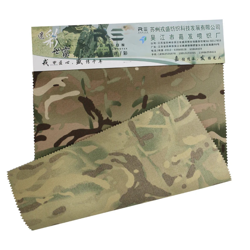Oxford 100% Polyester Fabric British MTP Camouflage 1000D ATY Waterproof Nylon Cordura Fabric PU Coated for Luggage Memory