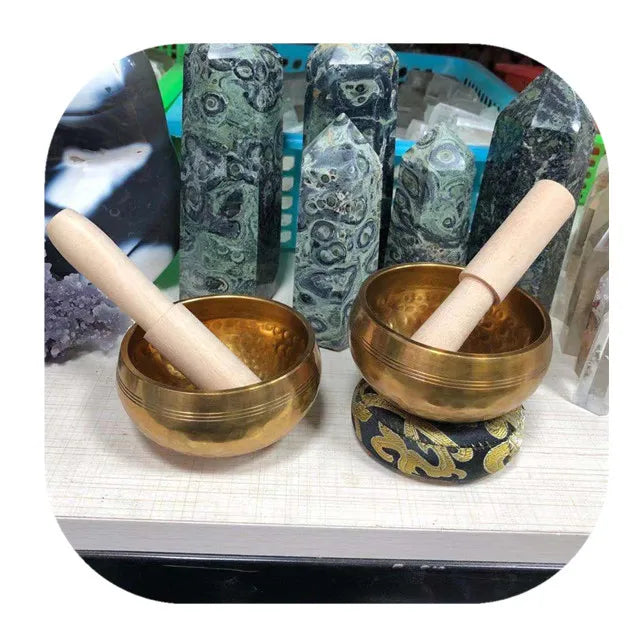 New Arrivals  Nepalese Yoga Meditation Chanting Meditation Heart Sound Therapy Golden Copper Metal Singing Bowls for Healing
