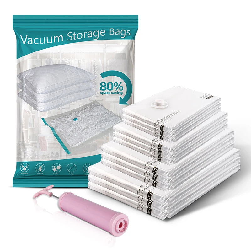 Hot Sale Folding Jumbo Vacuum Compression Storage Bags with Hand Pump