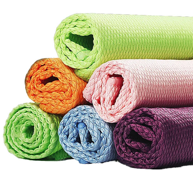 Factory Direct 200GSM 30*40cm Microfiber Kitchen Cleaning Cloth Warp Knitted Hot Selling Absorbent Water Mark Free Fish Scale