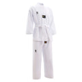 PUREGENERAL Customisable Logo Traditional White Collar Taekwondo Dobok Training Uniform for Kids Youth Adults of All Levels