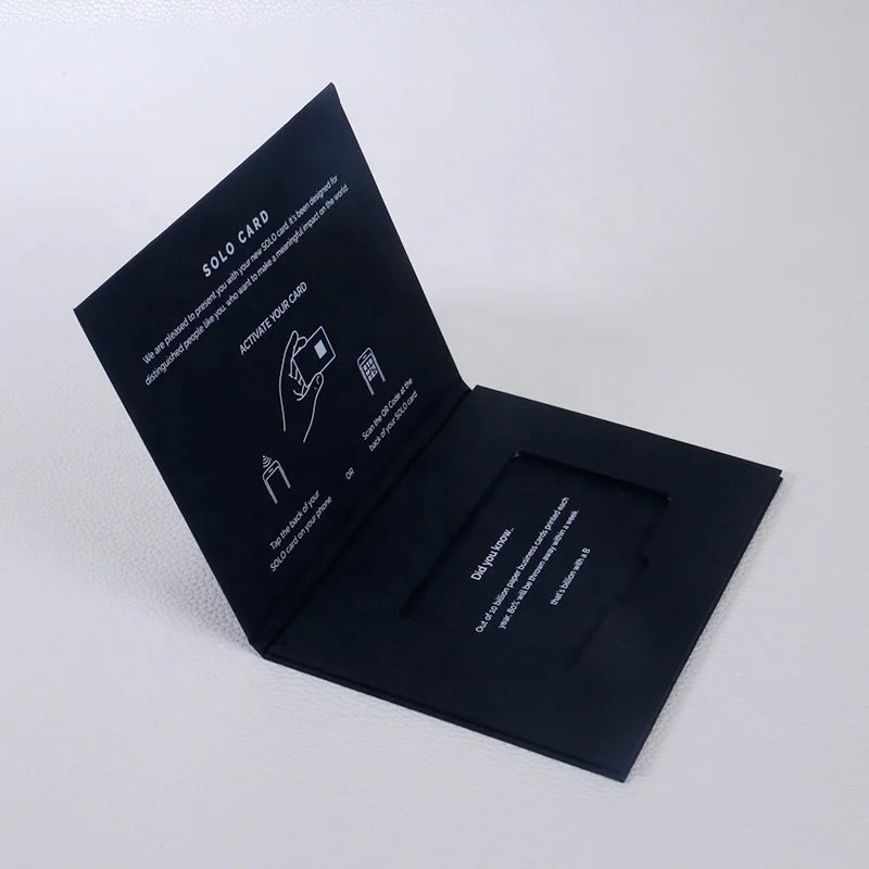 Custom Logo Hot Stamping Special Paper Credit Card Membership Card Packaging with  Gift Card Packaging