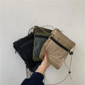 Fashionable Korean Style Women's Single Shoulder Bag Casual Nylon Crossbody with Color Block Mesh Portable New Trendy Small Bag