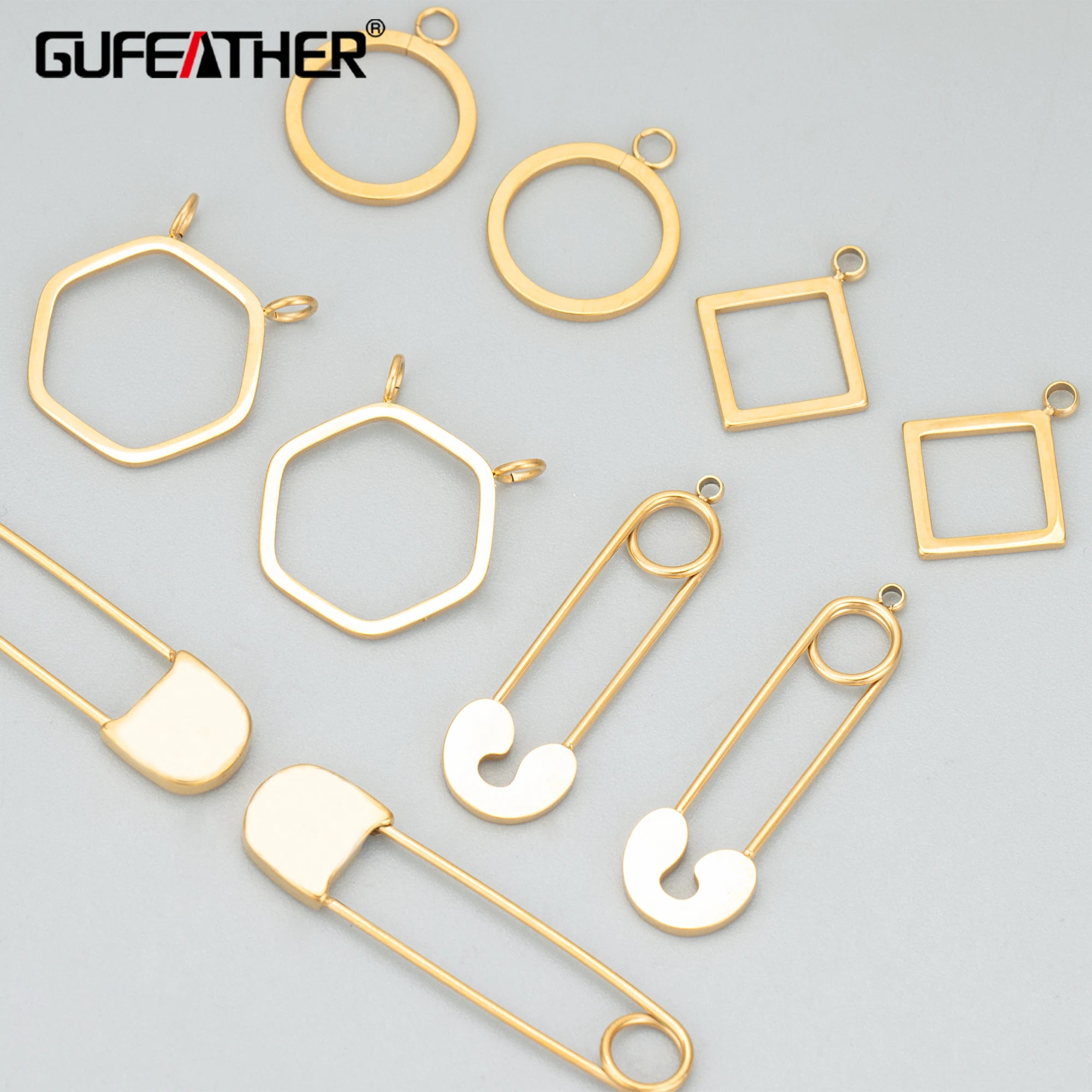 ME16 316L Stainless Steel Nickel-Free Jewelry Accessories Handmade Charms and DIY Pendants for Necklace Making 4pcs/Lot