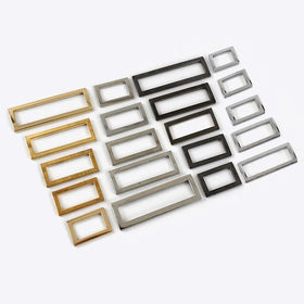 Meetee BF040 20-50mm Alloy Rectangle Bag Ring Handbag Hardware Accessories Seamless Solid Right Angle Square Buckle