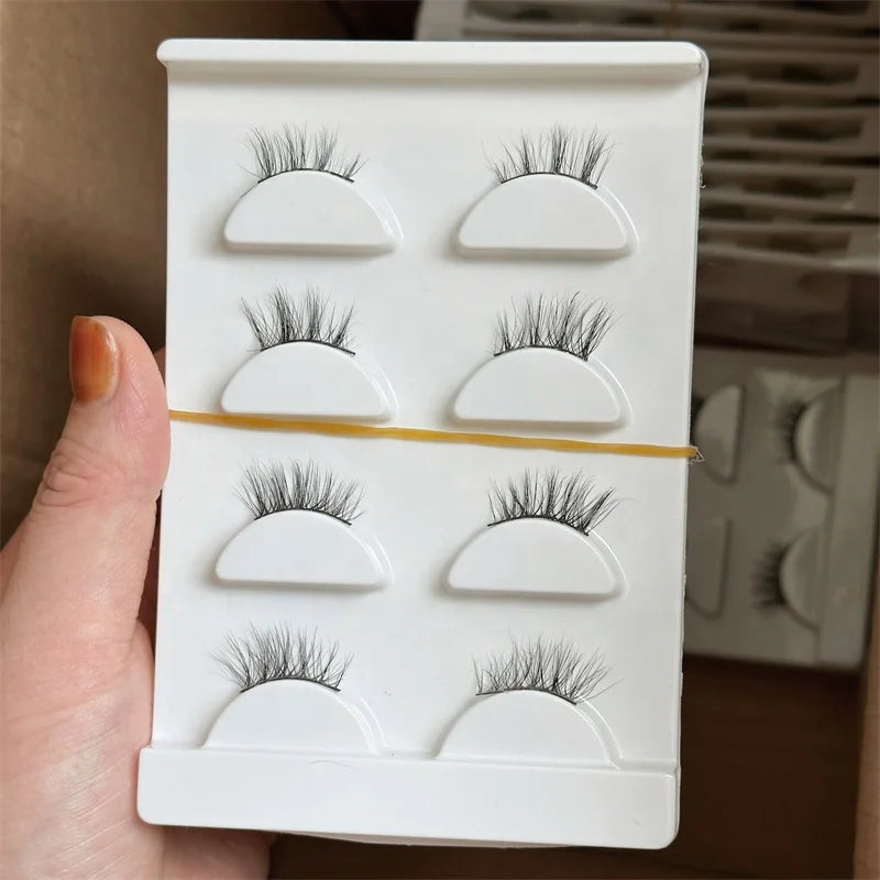 Most Popular Winged Corner Half Short Eyelashes 100% Real Mink Fur Custom Packaging Wholesale