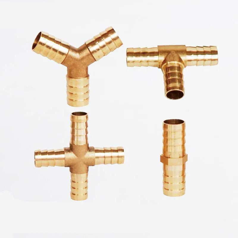 2 3 4 Way Brass Barb Pipe Fitting Casting Technique Connector for 6mm 8mm 10mm 12mm Hose Copper Pagoda Water Tube Fittings