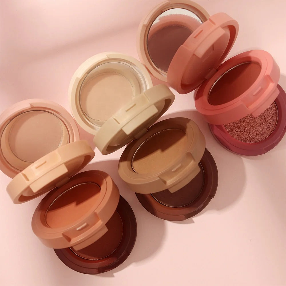 Face Makeup Pressed Powder Palette High Pigment Blush Cheek Tint Vegan Bronzer and Eyeshadow Private Label Highlighter Makeup