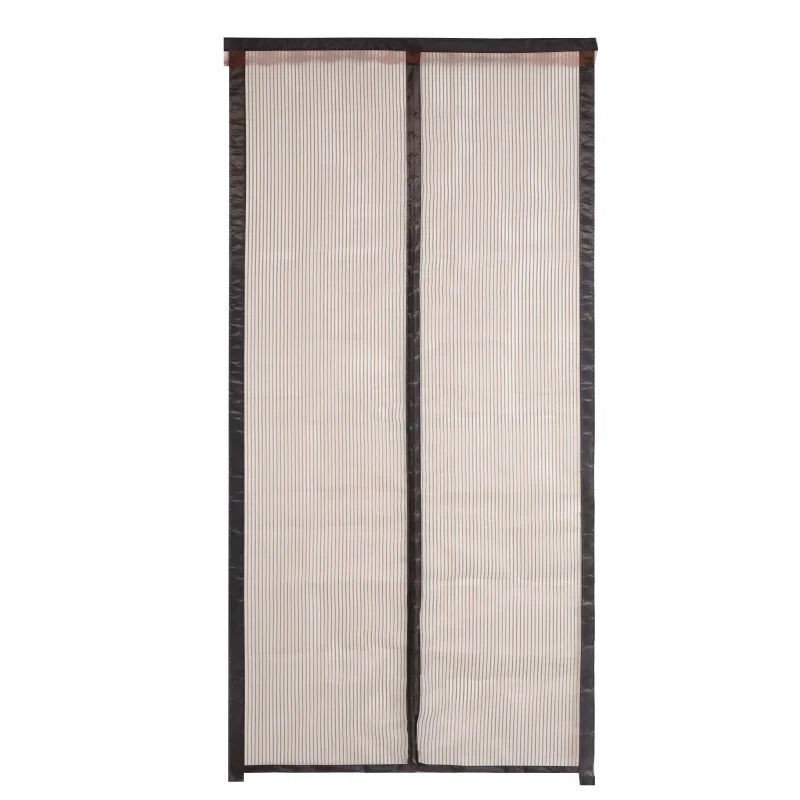 Custom-Made Magnetic Automatic Door Curtain Black Multiple Sizes Modern Design Cheap Nylon Mosquito Net Door Screen for Home Use