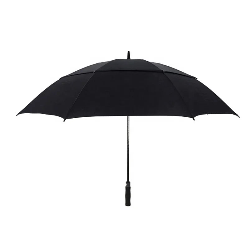 Wholesale Minimalist Polyester Straight Golf Umbrella with Printed Logo Auto Open Durable