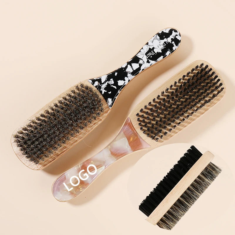 MiDairy CUSTOM LOGO 3000+ COLORS  Marble Pattern Bristle airbag Hair Brush Combs Available Double-sided for Men 221522