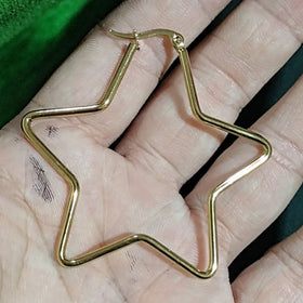 Hot Selling Gold Hoop Earrings Hypoallergenic Stud Earrings Wholesale Bulk Stainless Steel Star Earrings Jewelry Women