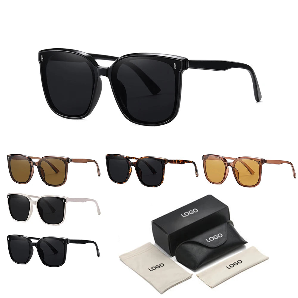 Sunglasses Vendor Fashion TR90 Men Sunglasses Custom Logo Designer Luxury Brand Oversized Big Frame Square Sunglasses for Women