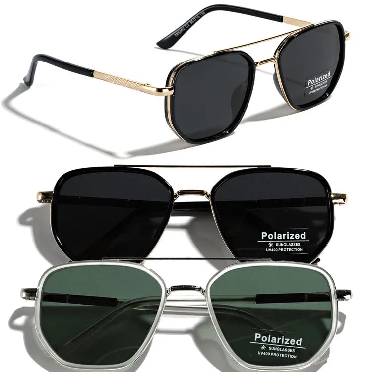 Wholesale Sunglass Custom Manufacturer Frame Pilot Shades UV400 Metal TR90 Polarized Sunglasses Men