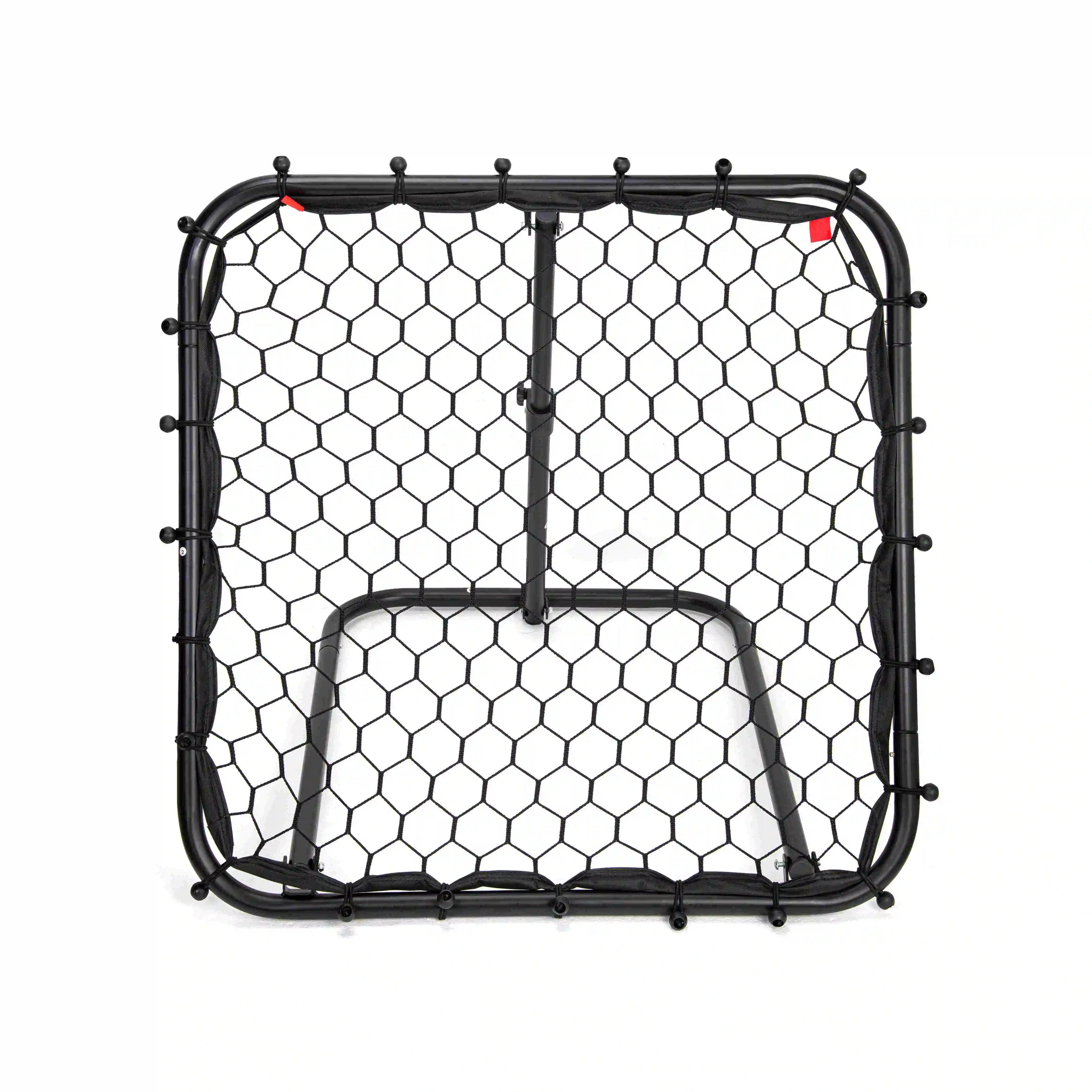 JTN Portable Sturdy Metal Tube Quick Folding Design Angle Adjustable Soccer Ball Rebounder Goal Net 100x100cm Outdoor Indoor