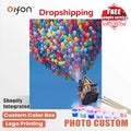 Orfon LY177 DIY Decorative Photo Balloon in Sky Modern Scenery Landscape on Linen Canvas Painting by Numbers Kits Without Frame