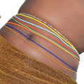 70inch/180cm Bohemia Beaded Elasticity Waist Belly Chain for Women Fashion Summer Beach Waistband Body Chain