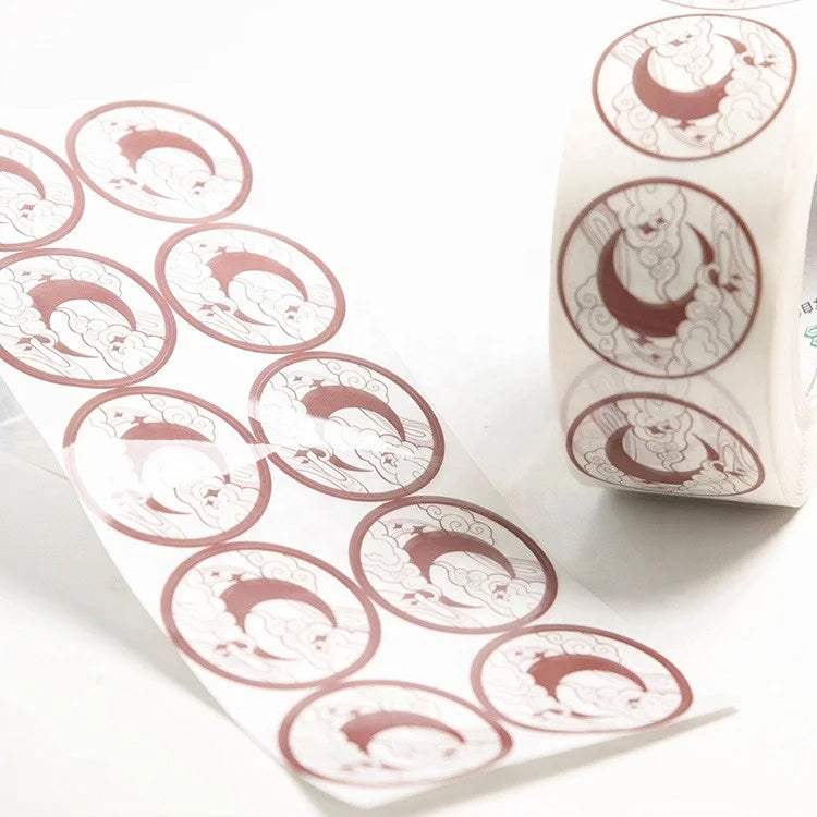 Wholesale Custom Logo Waterproof Rose Gold Clear Transparent Stickers for Packaging Labels