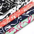 Hot Selling Custom Hawaiian Style Abstract Pattern 45s 100% Rayon Viscose Charllis Printed Fabric for Dress