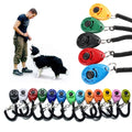 Pet Cat Dog Training Clicker Adjustable Strap Plastic Dogs Click Training Whistle