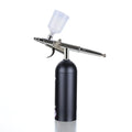 Convenient Cordless Pneumatic Pump Tool Trigger Type Airbrush Compressor Kit with Gravity Feed for Nail Art and Cake Decorating
