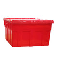 LEADLOONG Red Stackable Storage Crates Secure Plastic Moving Collapsible Box on Sale for House Storage