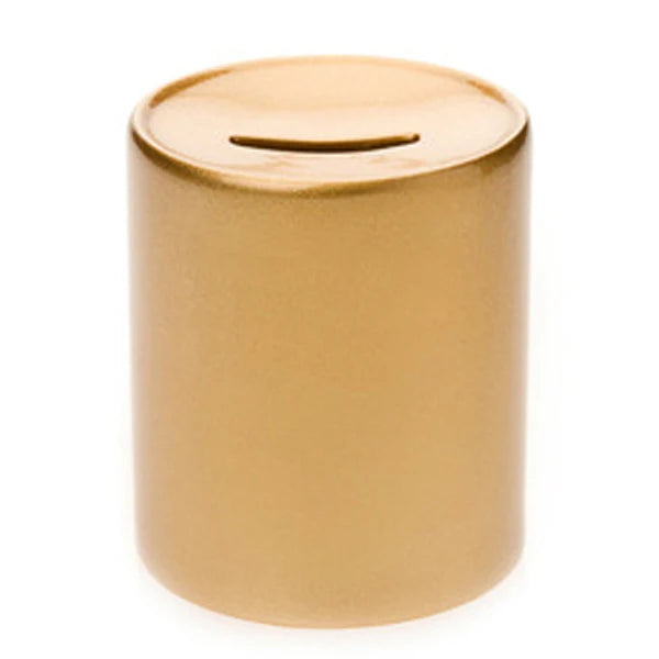 SIXFAR Factory Direct Wholesale Sales Sublimation Golden Saving Box Customized DIY Ceramic Sublimation White Billet Storage Can