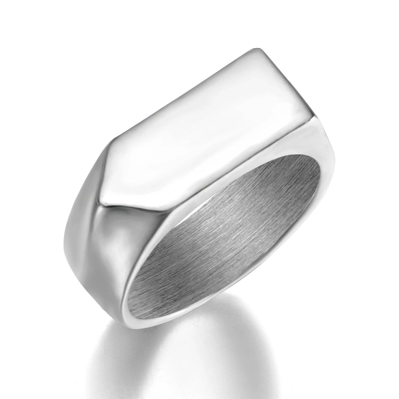 Popular Man Silver Ring Jewelry Arrow Signet Ring Simple Trendy Stainless Steel Ring Jewelry for Men