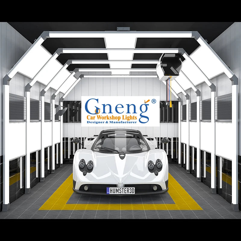 High Power Light Tunnels for Car Coating Polishing With Drawing Design Car Detailing Lights Industrial Workshop
