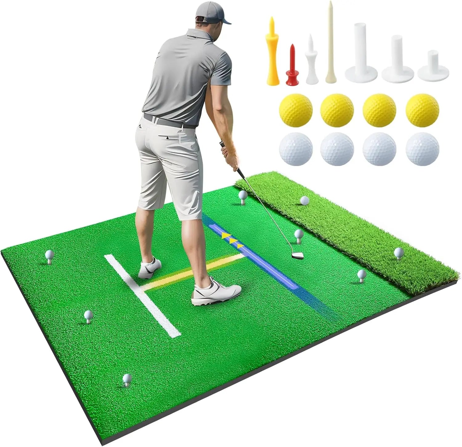 Synthetic Grass Golf Hitting Mat Golf Specialty Stores Indoor Swing Professional Golf Mat