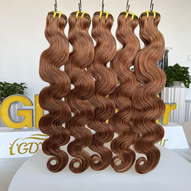 GDY Wholesale Hair Vendors Virgin Bundles in Bulk #35 Colored Body Wave Raw Vietnamese Human Hair Bundles