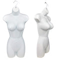 Bikini White Female Mannequin Hip Long Hollow Back Half Body Torso Dress Form & Hanging Hook Sportswear Mannequin