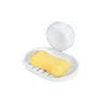 Self-Adhesive Bathroom Soap Dispenser Custom Finished Shower Organizer with Vacuum Mounted Soap Box Plastic Accessory