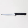 Round Tip Serrated Edge Stainless Steel Steak Knife With Plastic Handle for Home Restaurant