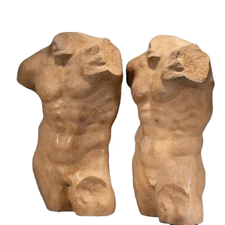 Custom Manufactured Resin Polystone Ancient Greek Male Sculpture Torso Statue Antique Bust Sculpture MegaBDM
