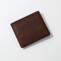 2025 HASSION Men's Ultra-Thin Crazy Horse Leather RFID Blocking Slim Bifold Wallet Open Closure Short Length