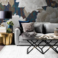 Hand Drawn Flowers 3D Adhesive Silk Waterproof Moisture-Proof Modern Wall Mural Wallpaper for Living Room