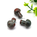 Wholesale Natural Crystal Carved Red jasper Mushrooms Small Size Mix Material Crystal Mushroom for Home Decoration