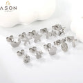 Ason New Design  Delicate Stud Earrings  316 Stainless Steel  Star Flower Love Stars Fruit Shape  Small Stud Earrings for Girl