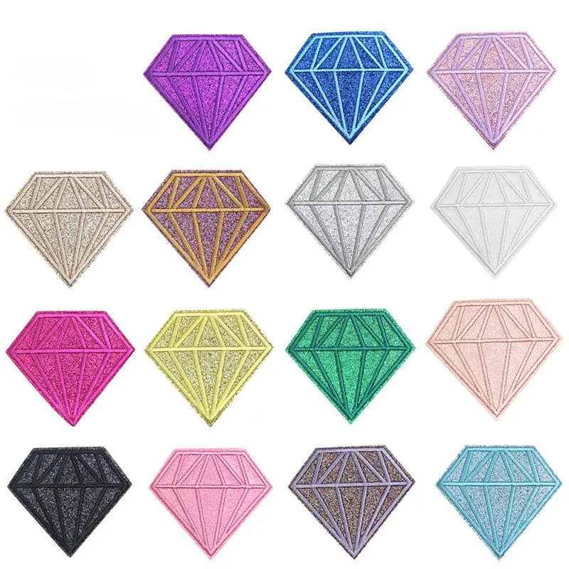 Shiny Powder Decoration Iron on Star Diamond Patches for Clothing