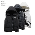 Wholesale Winter White Hooded Puffer Vest Jacket Custom logo