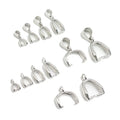 925 Sterling Silver Pendant Clasp Pinch Bails for Jewelry Making Jewelry Findings & Components