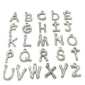 DIY Gold Plated Children's Stainless Steel Retro Striped Alphabet Charm Pendant with 26 Letters for Bracelet/Necklace