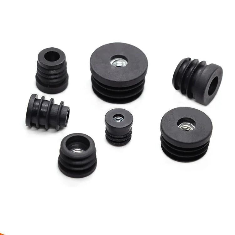 Adjustable M8 Round Furniture Screw End Plug with Nut Plastic Metal Legs Screw for Bed Height Regulation