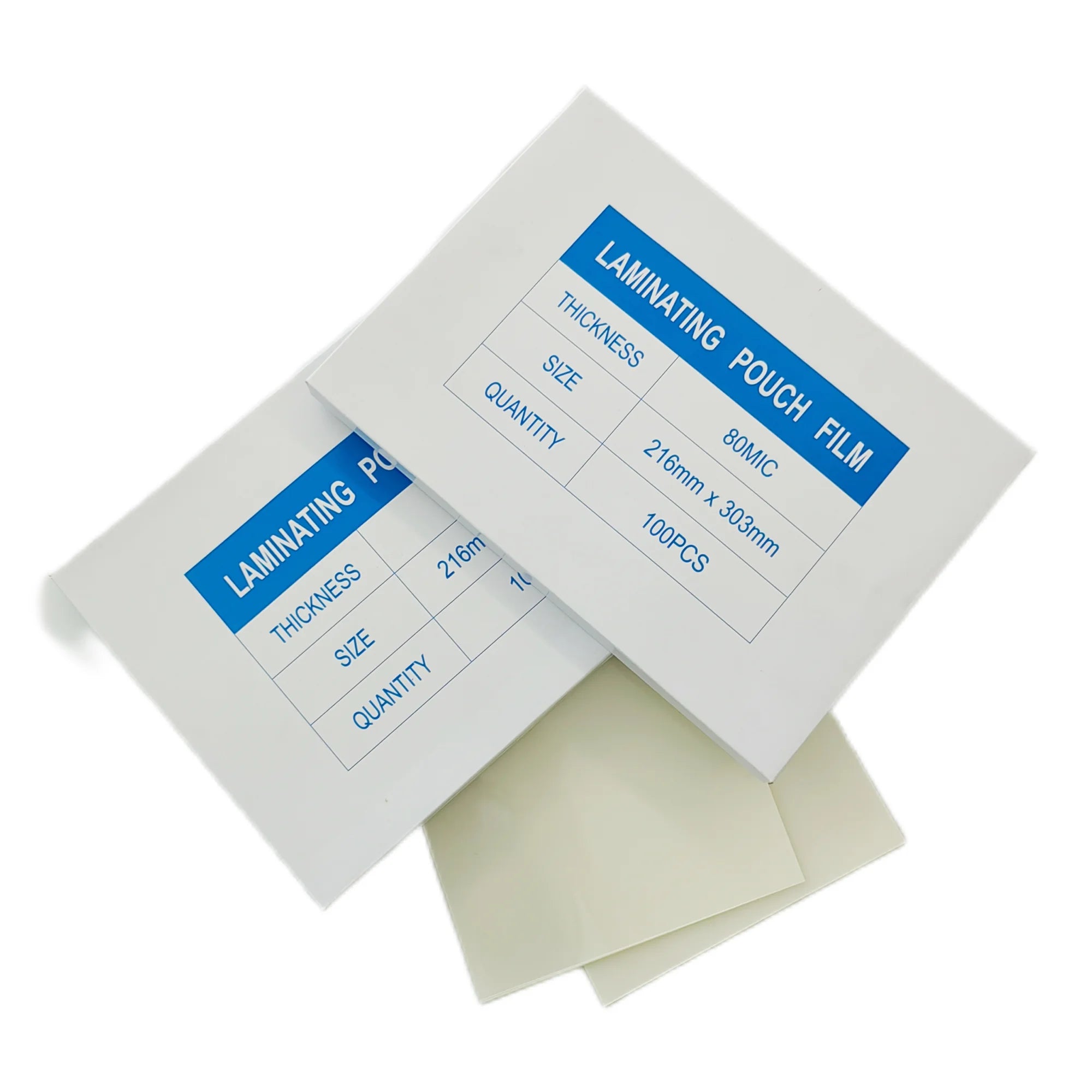 A4 A5 A3 Pouch Laminating Film 2*125mic 2*75mic Glossy Matte Laminated Sheets for Household Use for ID Cards and Documents
